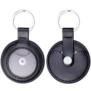 Porte-clés en cuir PU en stock, adapté aux médailles AA de 38 mm, étui de rangement pour pièces de monnaie, housse de protection. - Product Image 3