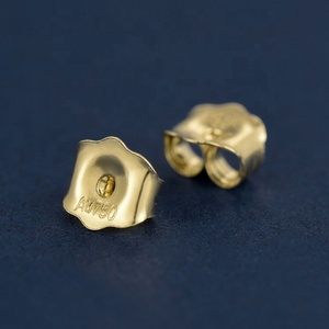 Pure Au750 <strong>Earring</strong> Catch 18K Solid Gold Stud <strong>Earrings</strong> <strong>Butterfly</strong> <strong>Backs</strong> Plug FineJewelry Findings Accessories <strong>Earring</strong> Posts Plug - Product Image 2
