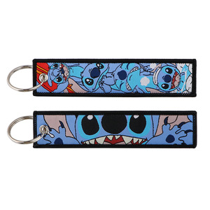 Porte-clés brodé mignon sur le thème des films <span class=keywords><strong>d</strong></span>'anime, avec cordon tissé en tissu brodé pour un porte-clés tendance - Product Image 2
