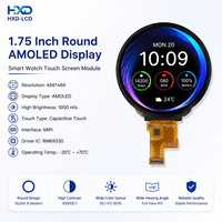 Écran AMOLED rond de 1,75 pouce 466*466 Module d'écran tactile pour montre connectée Haute luminosité AMOLED circulaire
