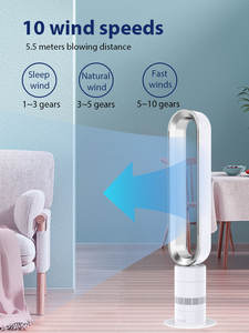 Ventilateur de tour oscillant sans pales certifié CE, moteur sans balais, télécommande, minuterie, <span class=keywords><strong>cinq</strong></span> vitesses, classe énergétique 40+ dB, silencieux, 1 an - Product Image 3