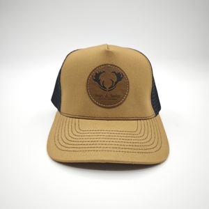 Casquette de camionneur avec patch en cuir personnalisé, faible MOQ, vente en gros, logo gravé personnalisé, qualité supérieure, dos en maille - Product Image 4