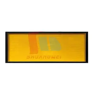 1500x450mm Jaune Avertissement Trafic Cadre Barricade Route Construction Réfléchissant Signe Conseil Travail À L'avance En Boîte Bord Signe