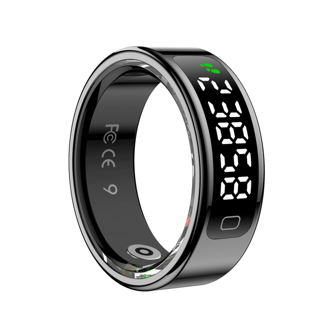 SHR Ring Smart Health Ring Couples Smart Ring Fitness tracker with Screen- Sleek Design Advanced Health Monitoring