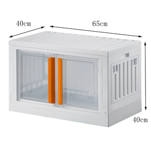 กล่องเก็บของพับได้สไตล์ยุโรปพร้อมประตูพับได้ภาชนะพลาสติก PP สำหรับใส่อาหารในห้องน้ำ - Product Image 6
