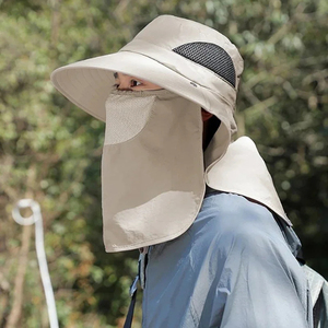 Chapeaux de soleil <span class=keywords><strong>d</strong></span>'été anti-UV pour hommes et femmes, idéaux pour la chasse, la pêche, la randonnée, le <span class=keywords><strong>camping</strong></span> – Casquette de pêcheur avec visière et protection du cou - Product Image 4