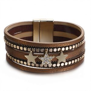 Energy Stone <b>Leather</b> Custom Jewelry Card Wholesalers Comfort Fit Technology Holiday Gift for Women Color Retention Time - Product Image 5