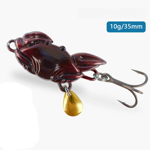 Leurre Métallique Spinner Jig Crab Lure Imprimé pour Pêche en <span class=keywords><strong>Eau</strong></span> Salée, Lac, Carpe, Truite - Longue Portée, Toutes Couches <span class=keywords><strong>d</strong></span>'<span class=keywords><strong>Eau</strong></span>, Vib, Appât pour Pêche au Bar - Product Image 5