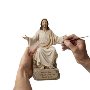 Estatua de Jesús de Resina, Figura Decorativa Religiosa Hecha a Mano para el Hogar o Escritorio, con la Citación de Isaías 41:10, Regalo - Product Image 5