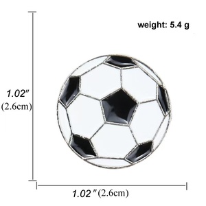 Bonito broche deportivo, insignia de Pin, fútbol, baloncesto, bádminton, tenis de mesa, técnica de esmalte suave para accesorios de bolsa de ropa - Product Image 6