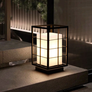 Lampe de sol LED imperméable de style japonais pour cour extérieure, terrasse, balcon, éclairage décoratif d'ambiance - Product Image 1