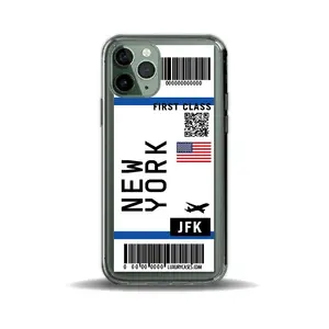 Voor Ik Phone12 Pro Max 11 X Xr Xs Max Print Fly Ticket Clear Case, voor Iphone 12 Case New York