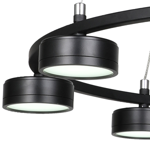 <span class=keywords><strong>Norte</strong></span> de Europa moderna casa habitación decoración negro 8 cabeza anillo led de luz colgante - Product Image 5
