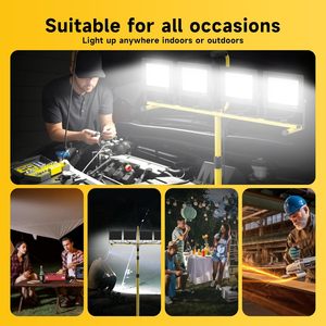 Plug in <b>Led</b> Work <b>Light</b> With Stand 28000 Lumen 110V/220-240V 4 Adjustable Head Outdoor Flood <b>Lights</b> WD-460T2 Plug in <b>LED</b> Work Lig - Product Image 5