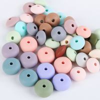 Venta al por mayor de cuentas de silicona de alta calidad cuentas de lentejas cuentas de ábaco joyería de bricolaje seguro sin BPA dentición del bebé