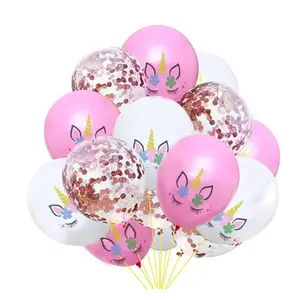 15pcs latex Balloon Rose Gold purple Confetti Balloon Birthday Wedding Party Decoration Baby Shower Gift