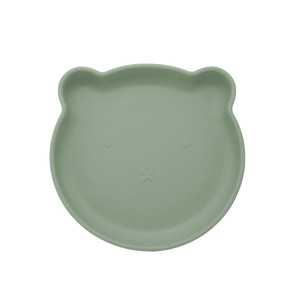 Assiette à ventouse en silicone pour bébé Design d'ours Vaisselle en silicone de qualité alimentaire pour l'alimentation des bébés Assiette en silicone antidérapante - Product Image 6