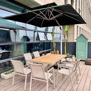 Fabrika fiyat büyük dikdörtgen veranda şemsiye açık bahçe konsol roma şemsiye yüksek kaliteli taban dahil - Product Image 5