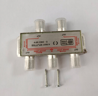 Adaptateur de conversion d'antenne 2G à quatre canaux 5-2500 MHz, connecteur TV, répartiteur en ABS/alliage de zinc
