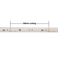 Bande LED en cuivre 2835 SMD, 100lm/W, 220V/230V AC direct, étanche IP65, 50m/rouleau, blanc chaud, garantie 3 ans