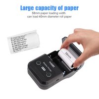 Printer Mini Portabel USB BT Nirkabel dengan Garansi Dua Tahun, Printer Thermal Struk 58mm untuk Luar Ruangan