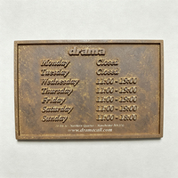 Plaque personnalisée en laiton massif oxydé, panneau en bronze patiné vieilli avec lettres 3D en relief pour villa de luxe et hôtel de charme