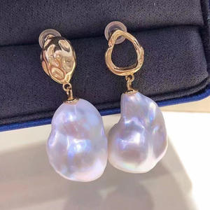 Argent S925, accessoire en perles à faire soi-même, boucle d'oreille en argent baroque avec perles rondes de 10 à 13 mm, 21269 perles rondes pour les ongles et les oreilles - Product Image 2