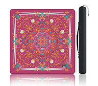 Tapis de Mahjong Américain à Motif Fragmenté Personnalisé, Tapis de Jeu Antidérapant en Caoutchouc Néoprène Amortissant le Bruit pour Mahjong, Poker et Jeux de Cartes