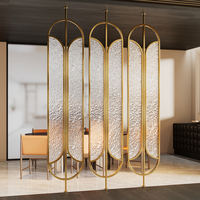 Minimaliste nordique lumière luxe en fer forgé cadre Changhong verre écran diviseur cloison pour salon entrée couloir