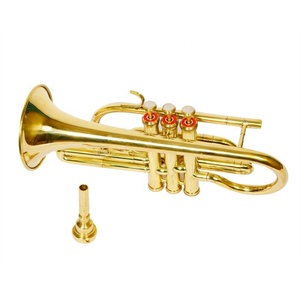 Brass Cornet B Flat Profesional Bugle Trumpet Nhạc Cụ Trong Cứng Mang Theo Trường Hợp - Product Image 3
