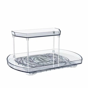 Kitchen Fridge Organizer Lazy susan rotating Transparent Food Container spices for kitchen cabinet countertop storage rack