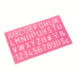 Juego de 4 reglas de plástico miniatura con alfabeto y números para manualidades, kit de dibujo hueco, fabricado en China, Zhejiang, modelo R0029 - Product Image 4