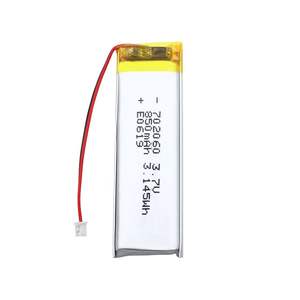 แบตเตอรี่ลิเธียมไอออน 702060 850mAh 3.7V ความจุขนาดใหญ่ ขายตรงจากโรงงาน ผลิตโดยโรงงาน OEM ของแท้ โพลิเมอร์ - Product Image 1