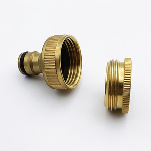 Conector de agua para jardín de latón, adaptador de grifo roscado de 3/4 pulgadas para conexión de manguera exterior - Product Image 4