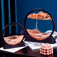 Sablier créatif à sable mouvant, design moderne 3D, formes carrées ou circulaires, couleurs variées, pour la décoration intérieure - Meilleures ventes