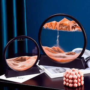 Vente chaude 3D Design Moderne Carré ou Cercle Couleurs Rapide <span class=keywords><strong>Sable</strong></span> Creative Paysage <span class=keywords><strong>Sablier</strong></span> pour La Décoration Intérieure - Product Image 2