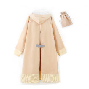 Imperméable à capuche à la mode portable pour femmes séchage rapide imperméable respirant Polyester vêtements de pluie pour une personne Logo décoration randonnée - Product Image 4