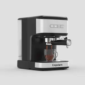 ماكينة تحضير قهوة إسبريسو من الفاصوليا إلى الفنجان مزدوجة الكأس مزدوجة المكأس 2 من إمبستورم قابلة للحمل للمطبخ