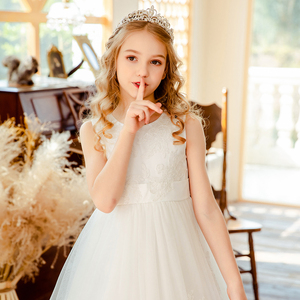 Ropa <span class=keywords><strong>para</strong></span> Niñas, <span class=keywords><strong>Vestido</strong></span> <span class=keywords><strong>de</strong></span> Encaje Blanco Largo <span class=keywords><strong>para</strong></span> Cumpleaños, Primera Comunión, <span class=keywords><strong>Vestido</strong></span> <span class=keywords><strong>de</strong></span> Fiesta <span class=keywords><strong>para</strong></span> Niñas - Product Image 4