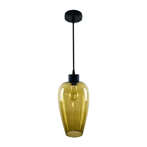 Globe Industrial Dekorasi lampu gantung LED perlengkapan dapur restoran Nordik Modern lampu gantung liontin kaca