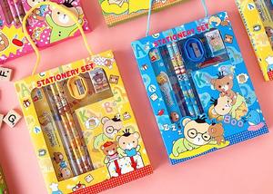 Conjunto Promocional de Material Escolar Ecológico para Crianças em Plástico/Madeira/Papel Inclui Lápis, Régua, Borracha - Product Image 5