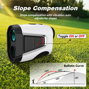 Bosean pencari jarak Golf, alat ukur genggam magnetik kemiringan 600m Pin Seeker - Product Image 4