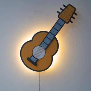 Interruptor de cable de tracción único con pilas <span class=keywords><strong>AA</strong></span>, luz de pared de madera blanca cálida de 2700K para decoración de granja de niños de guardería - Product Image 1