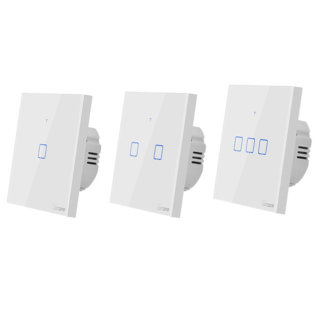 For T1 EU Smart Wall Touch Switch 1/2/3C WiFi Remote Control Voice Control for Smart Home Cross-Border Product