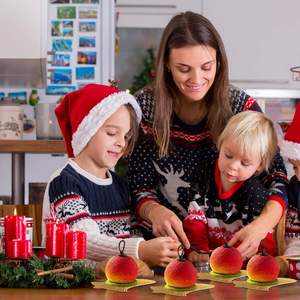 Mini tableros de pastel Golden Mousse Cake Boards Grease Proof Christmas Bell Boards para Mini Cake Bases Cupcake Platos de papel - Product Image 4