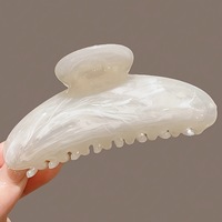 Pince à cheveux style marbre, grande pince requin mignonne, accessoire de coiffure en gros pour femme