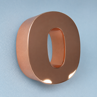 Conception personnalisée gratuite de logos en lettres 3D miroir, lettres en métal massif, logos 3D, logos d'entreprise pour mur de bureau