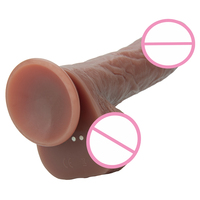 Vibromasseur Dildo en Silicone de Haute Qualité pour Femme, Modèle Empereur Romain, avec Télécommande, en Gel de Silice