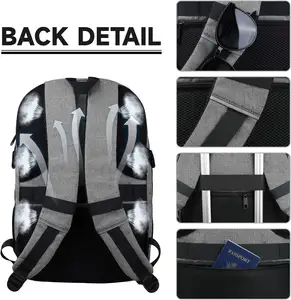 40L Large Travel Laptop Backpack 17 Inch Carry On Backpack With USB Port