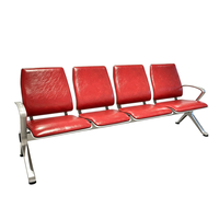 Chaise d'attente 3 places pour aéroport avec accoudoirs, chaise publique pour salle d'attente d'aéroport et d'hôpital